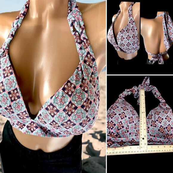 Liz Claiborne l Bikini Top l 10 l Tie Back l EUC - Picture 2 of 7